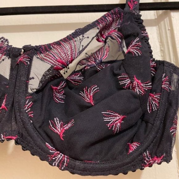 NWT New Prima Donna Fireworks Wire Bra in Midnight Blue Size 34F/34DDD - Picture 7 of 11